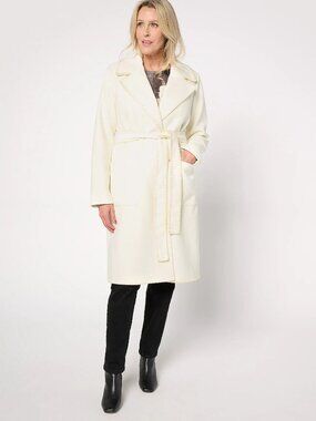 BEAUTIFUL by Lawrence Zarian Regular Belted Double Knit Lined Coat, Sz 1X a66096